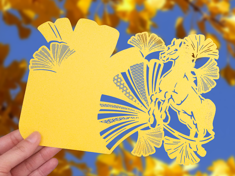 荒雄川神社/主馬神社 馬と銀杏