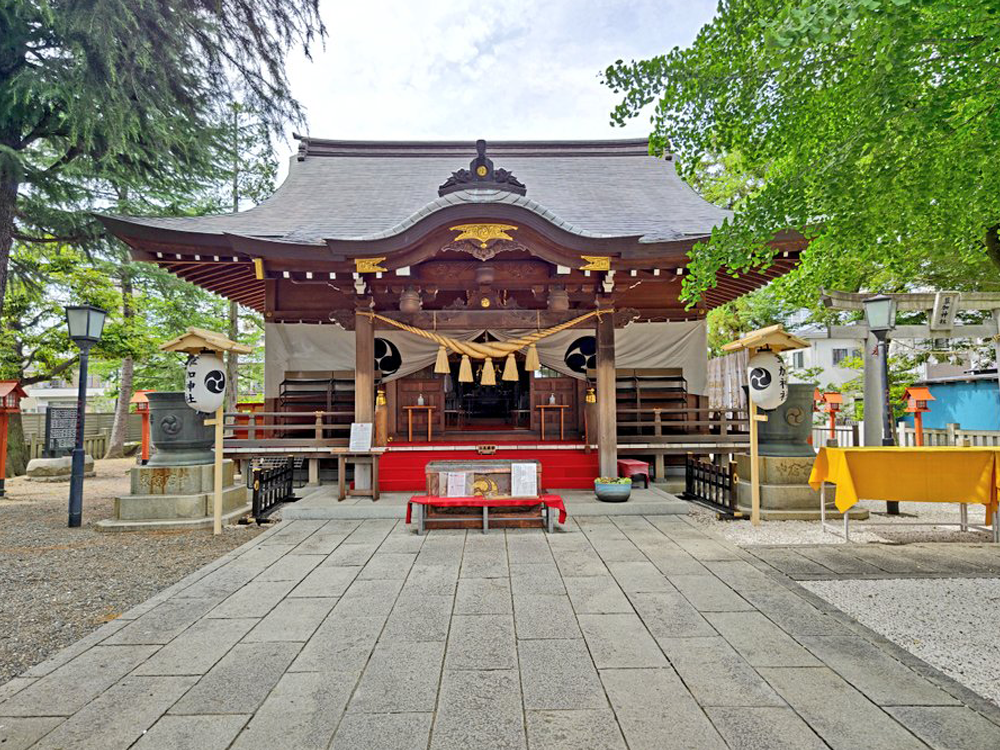 草加神社 本殿浜床修繕工事 奉納切り絵御朱印