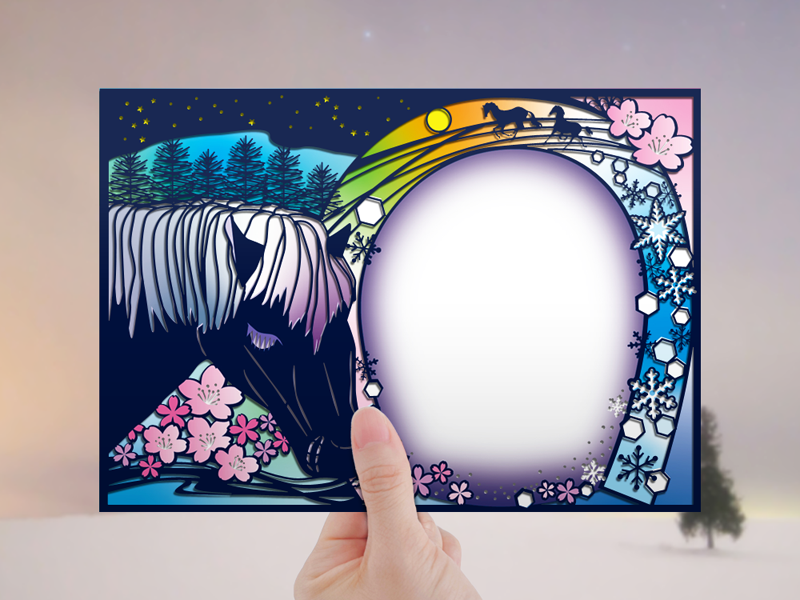 手稲神社 新春干支切り絵御朱印